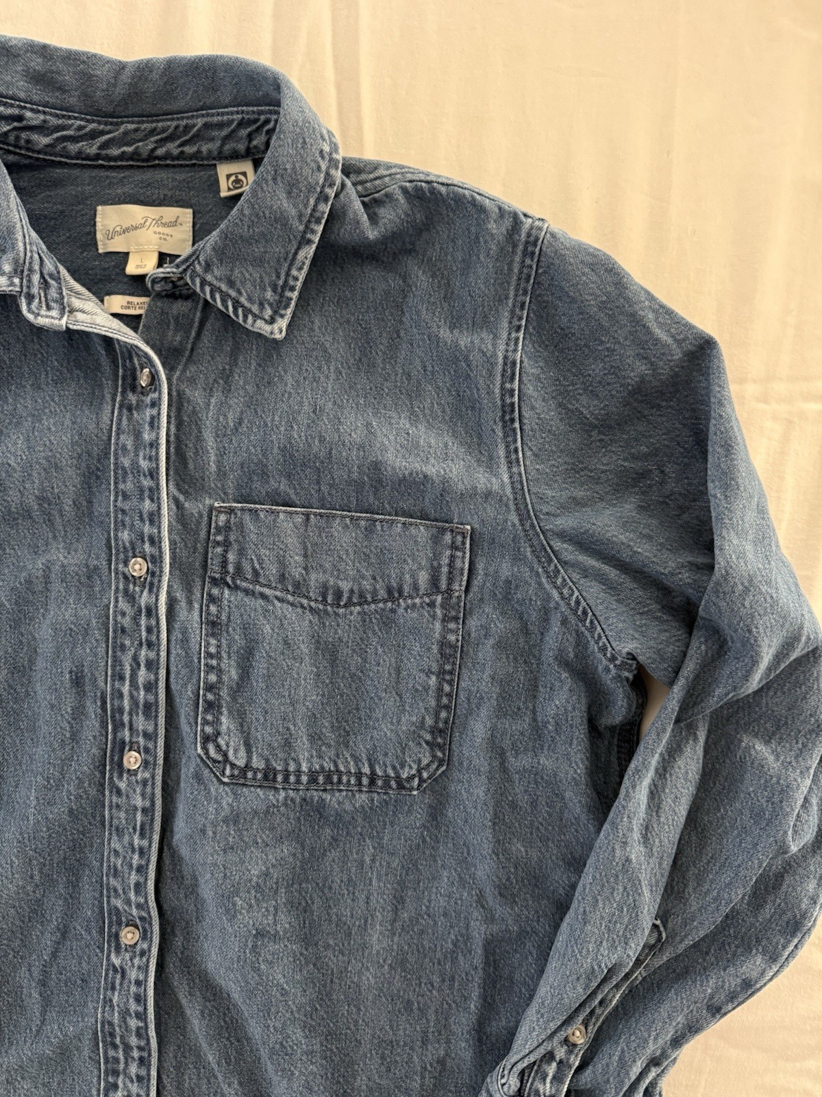 Universal Thread Long Sleeve Relaxed Button Down … - image 4