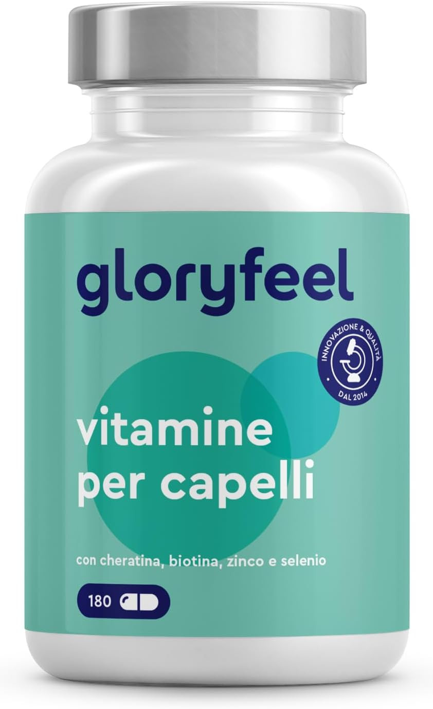 Integratore Capelli Cheratina e Biotina 180 Capsule - Scorta 3 Mesi