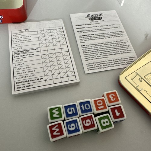 Fundex Phase 10 Dice Game Box Complete With Instructions - Picture 2 of 13