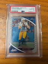 2020 Justin Herbert Panini Absolute rookie football card #167 - PSA 10. rookie card picture