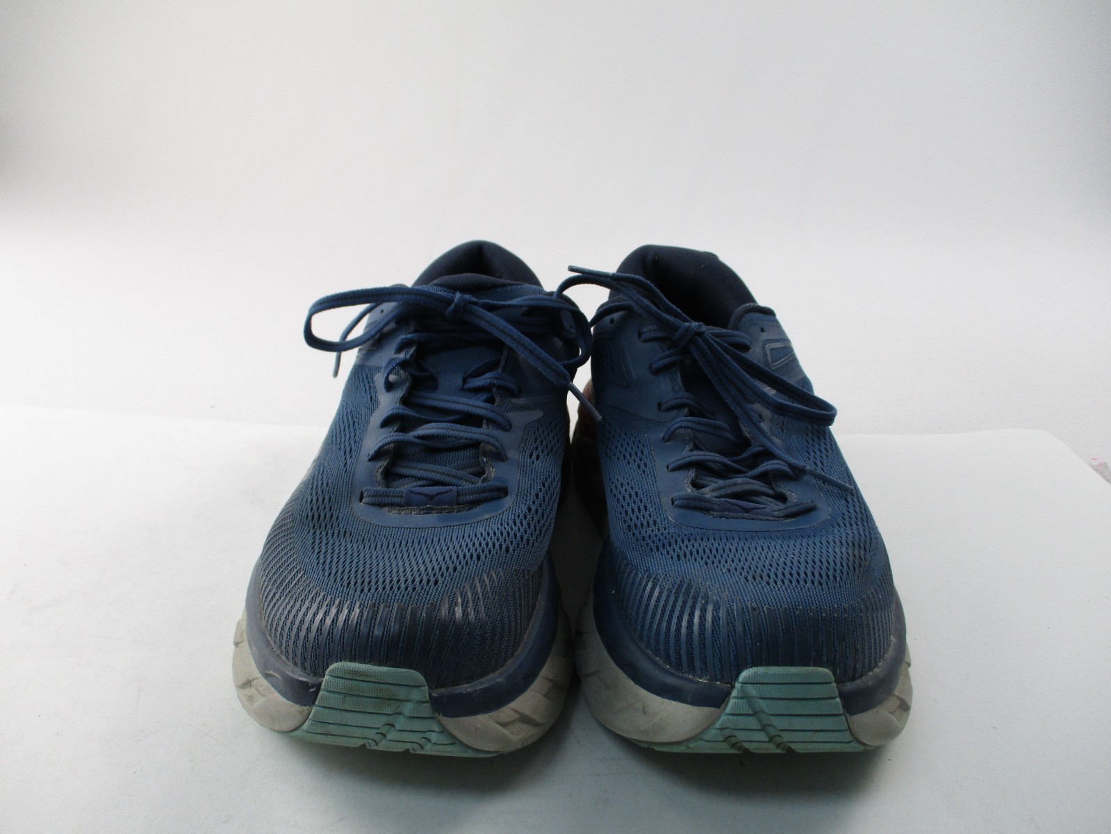 Hoka One One Bondi 7 Running Shoes Sneakers Blue Lace Up Size 10 EE thumbnail 2