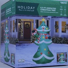 Gemmy 6.5 Ft Animated Christmas Tree Airblown Inflatable Blowup New In Box Xmas