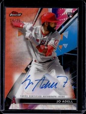 2021 Topps Finest Jo Adell Auto RC Orange Wave Refractor Rookie #/25 Angels