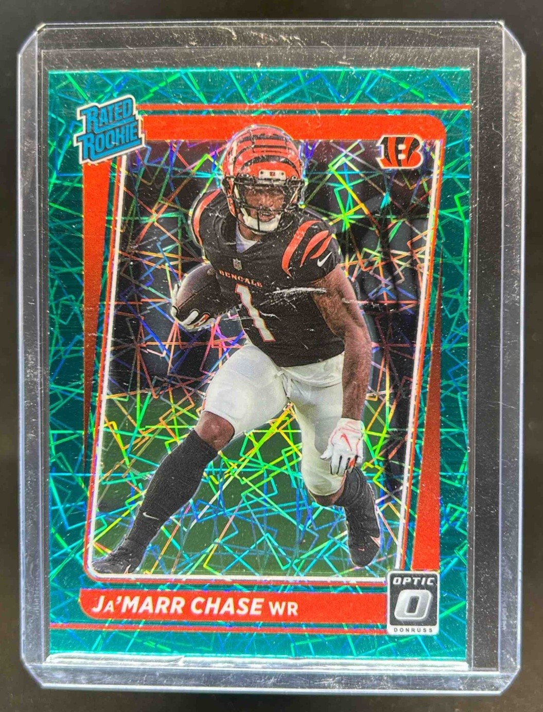 Ja'Marr Chase 2021 Optic #207 Green Velocity Price Guide - Sports