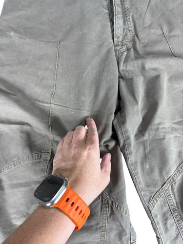 Armani Jeans Pants Mens 36x30 Gray Wide Leg Baggy Y2K Carpenter Utility Italy - Picture 11 of 13