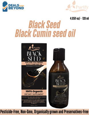 Organic Black Seed Oil 100% Pure Cold Pressed Nigella Sativa Unrefined - 120 ml