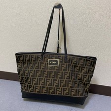 Borsa tote bag FENDI Zucca in pelle marrone