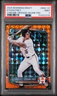 2025 Bowman Draft Ethan Frey 1st RC Chrome Orange Geometric Refractor PSA 9 /25