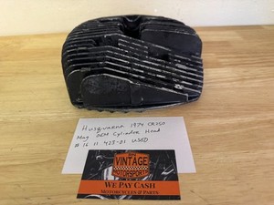 Husqvarna 1974 CR250 Mag OEM Cylinder Head # 16 11 423-01 Nice Condition Used