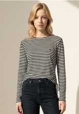 COOLIBAR Baikal Swim Top Ruched Striped Black...