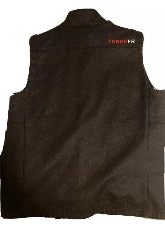 Forge FR Work Vest Mens Flame Resistant Ripstop Zipper MFRTVO-10041 Sz Large - Image 2 of 4