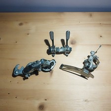 Groupe Transmission HURET Vintage - Dérailleur AR + AV + Manettes - Vélo Françai