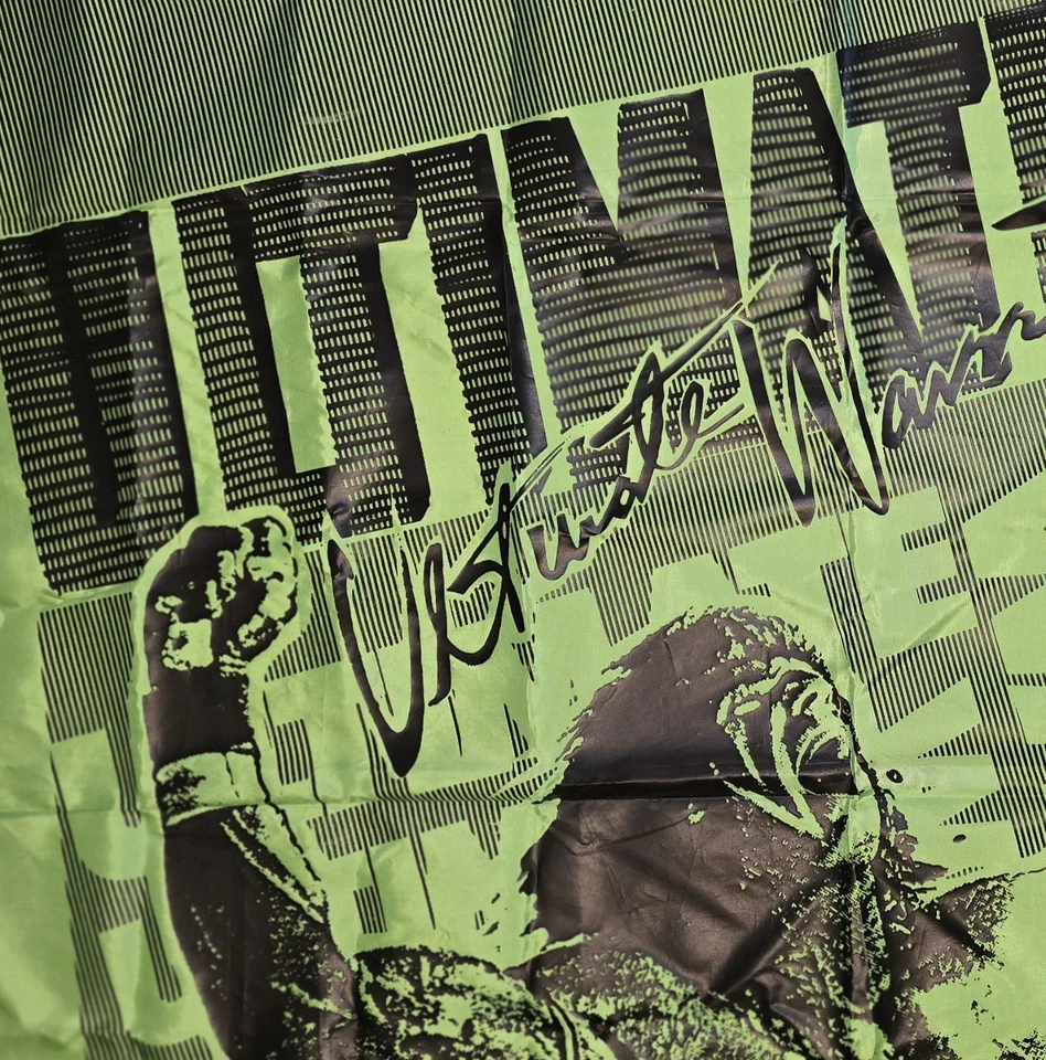 Banner colgante de pared vintage de la década de 1990 WWF The Ultimate Warrior WWE 56" X 39" Foto 3 de 4