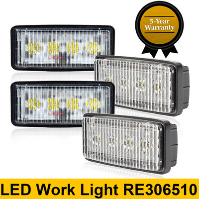 4X LED Headlights For Deere Tractor lights replace R161288 RE306510 RE37450