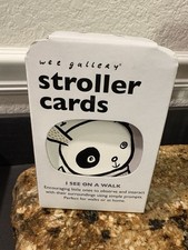Wee Gallery Stroller Cards  I See On a Walk  Dog Bird Car Sun Leaf NEW Baby Gift