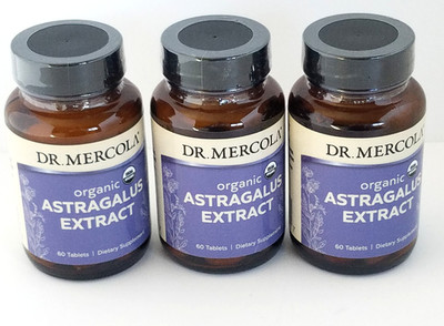 NEW Sealed Dr. Mercola Organic Astragalus Extract ~ 3 Bottles of 60 Tablets