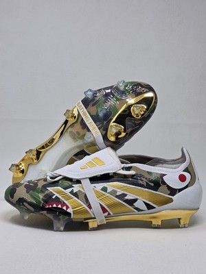 BAPE x Adidas PREDATOR ELITE Soccer Shoes Men's Size 7 Brown Green JS3104 New