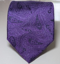 ROBERT TALBOTT MEN'S TIE PURPLE Paisley WIDTH: 3.25" LENGTH: 60" Vtg