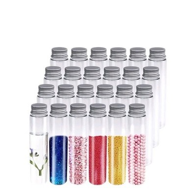  25 PCS 115 ML Clear Plastic Test Tubes with Caps. For Bath Salt & Candy Storage