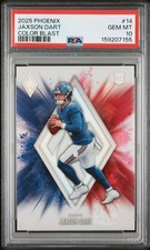 159207155 Jaxson Dart 2025 Panini Phoenix #14 Color Blast Rookie RC SSP PSA 10