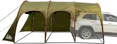 Car Canopy Tent Large Camping Shade for 8-10 Person Family Large, Khaki 
