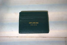 Aime Leon Dore ALD Leather Card Holder in Green Queens New York Teddy Santis