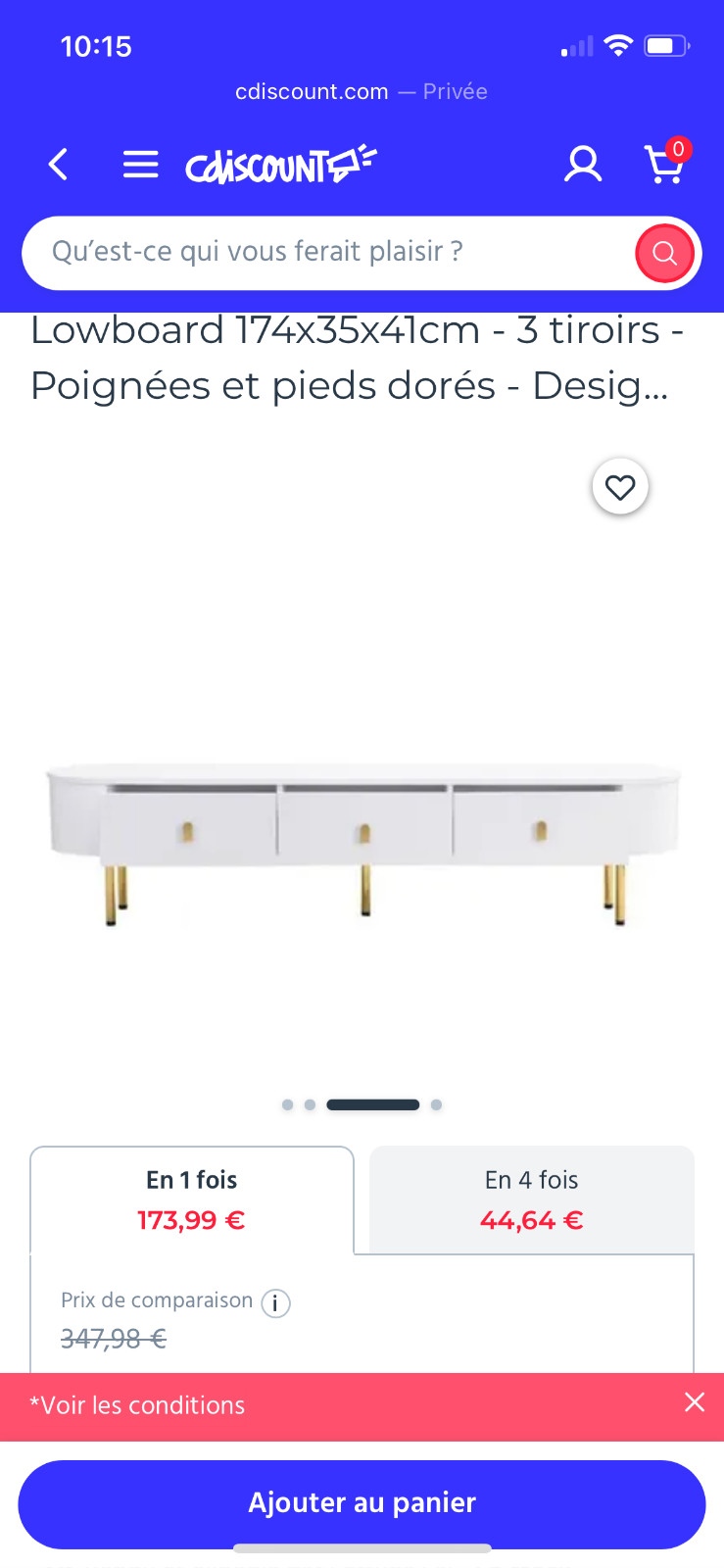 Meuble TV bas DREAMMESPACE pour un salon moderne et chaleureux - 3