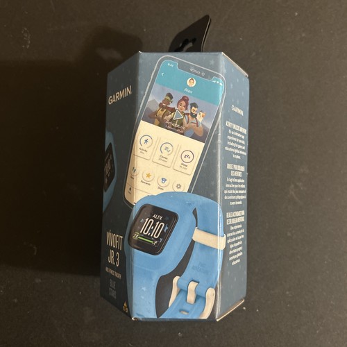Garmin Vivofit Jr. 3 Fitness Tracker For Kids - Blue Stars Edition Brand New! - Picture 6 of 8
