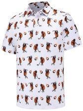 Men's Golf Polo Shirts Short Sleeve Performance Moisture Wicking Dry Fit Funn...
