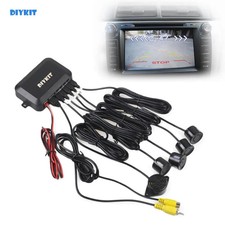 Car Parking Radar Video 4 Sensor Backup Security System Sound Buzzer Alert Alarm