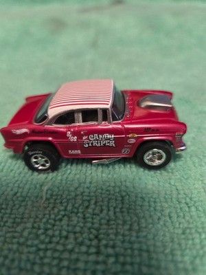 Auto World 1955 Chevy Bel Air Gasser Candy Striper Tribute HO Slot Car SC382