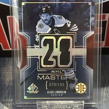 2025-26 SP Game Used Rookie NHL Masters Elias Lindholm /199 #NM-2 Boston Bruins
