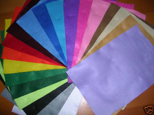 Feutrine 1mm Scrapbooking - 20 Coloris En Coupons 30x20 Cm - Lot économique Créatif
