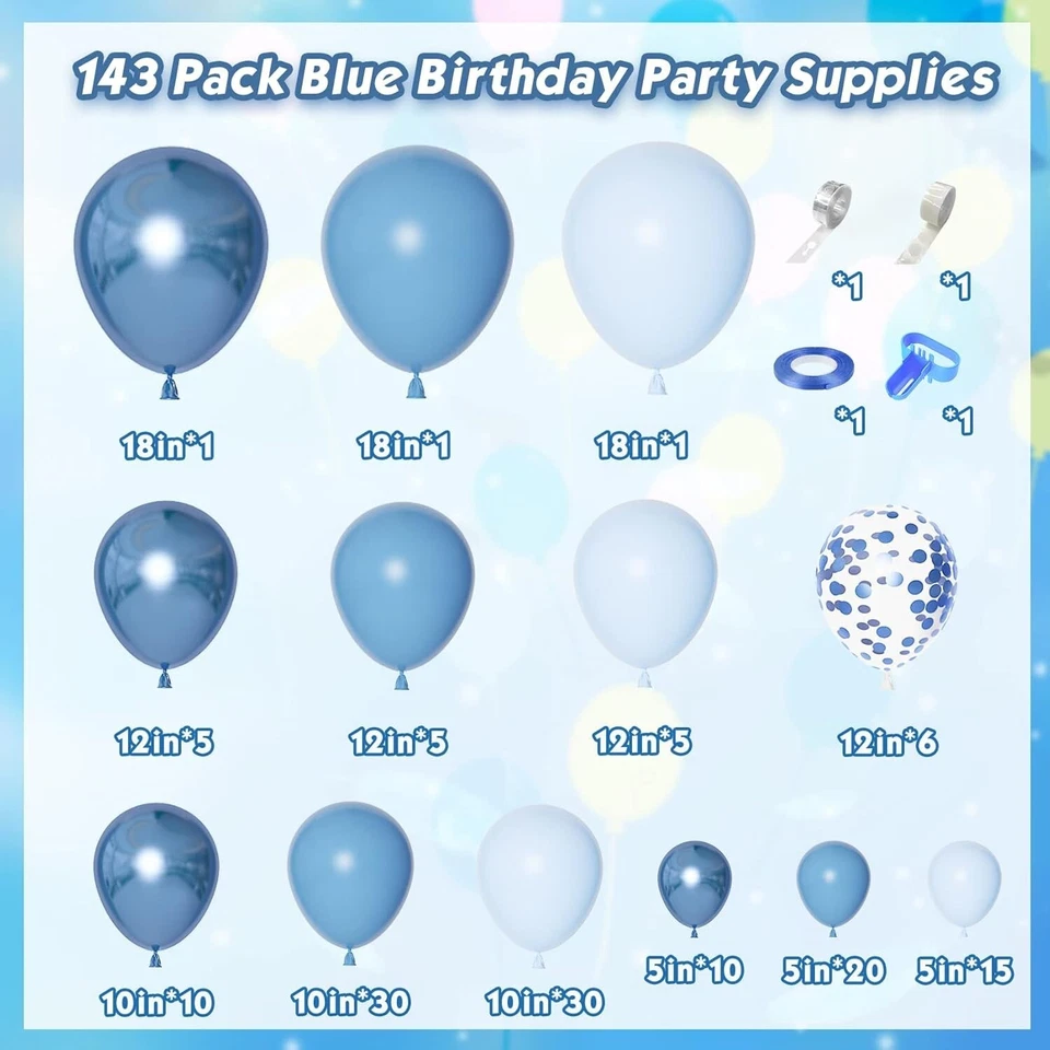 143 шт. воздушные шары гирлянда арка набор свадьбы, дня рождения, ребенка душа украшения набор - Изображение 2 из 4