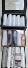 15 BRAND NEW ASSORTED HANDKERCHIEFS VAN HEUSEN ALEXANDER JULIAN WHITE COLORS