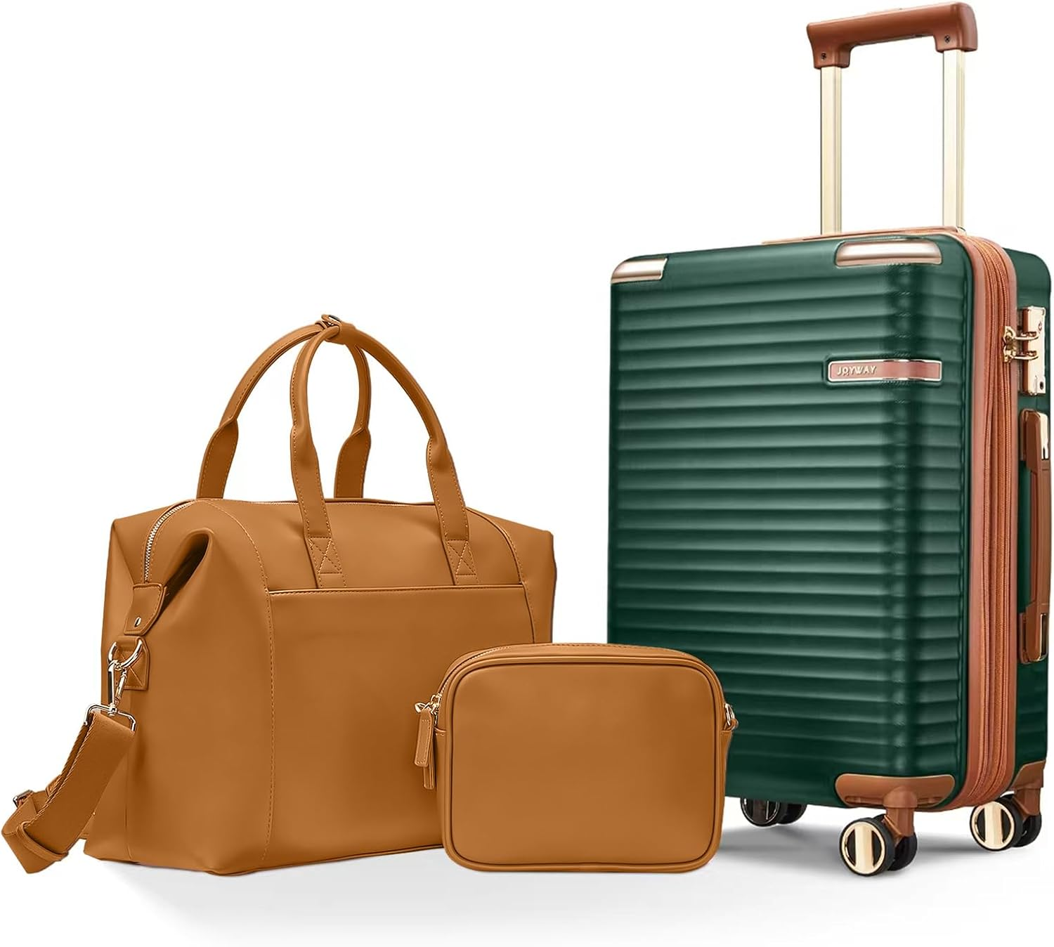 Expandable Hard Shell Carry-On Suitcase with Spinner Wheels for Travel-image