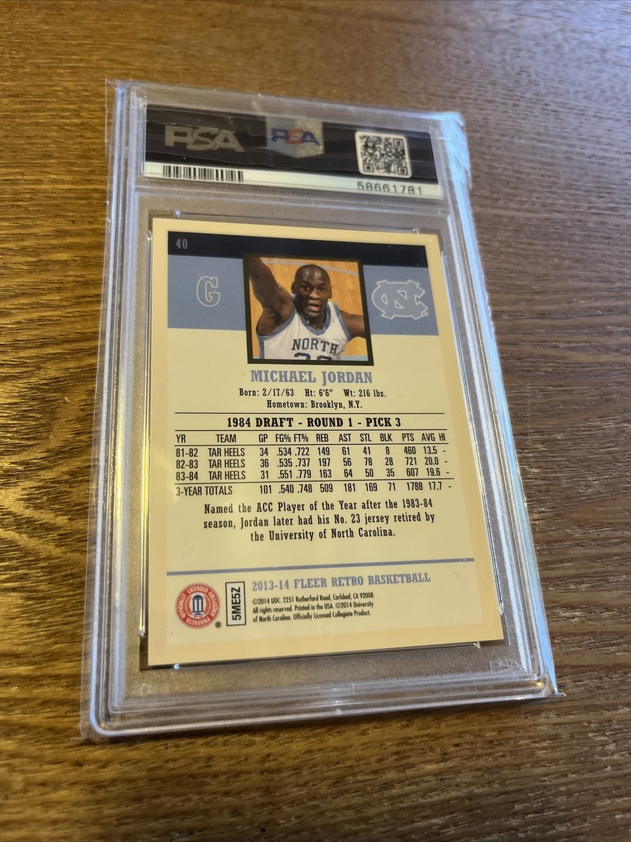 MICHAEL JORDAN PSA GEM 10 2013 Fleer Retro #40 Bulls