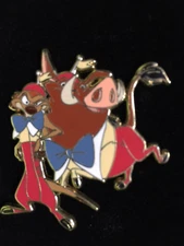 Disney Timon & Pumbaa as Tweedle Dee & Tweedle Dum Halloween Dress-Up Pin LE 250