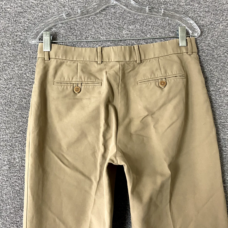 Ralph Lauren Black Label Women's Size 8 Brown Straight Leg Cotton Dress Pants - Image 4 of 4