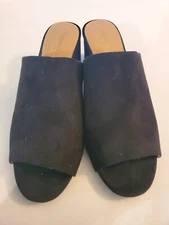 Christian Siriano For Payless Block Heel Black Suede Size 8