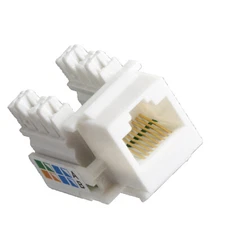 Cat5e Keystone Jacks in White 25 Pcs Pack Same Day Shipping Lifetime Warranty
