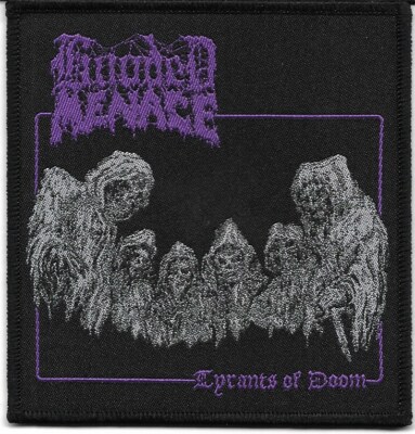 HOODED MENACE - Tyrants Of Doom - Woven Patch / Aufnäher - BLACK Borders
