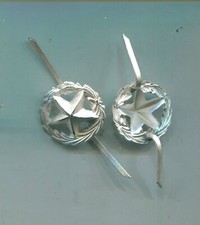 Alle Welt Stern mit Kranz versilbert  20mm 1 St&uuml;ck (4)