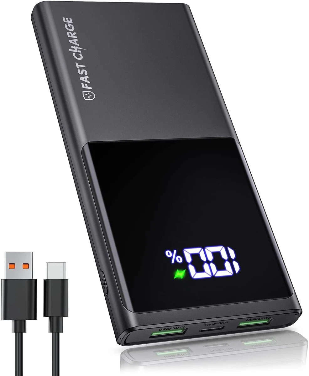 Bessline Power Bank 10500mAh, Ultra Sottile & Leggero Caricatore Portatile