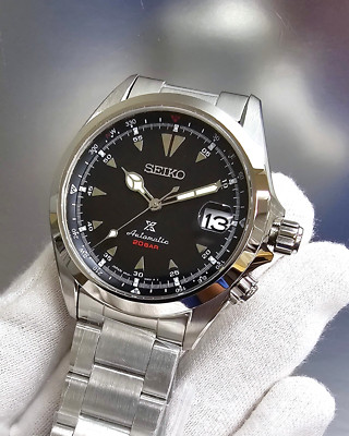 SEIKO Prospex Alpinist 39.5 MM Black Dial SS Men's Watch SPB117