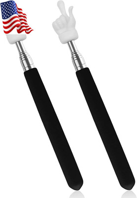 2Pcs Telescopic Teachers Pointer, Extendable Hand Pointer Finger Pointer Stick,