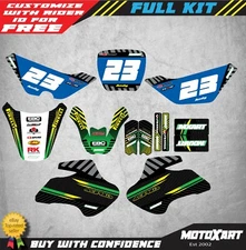 Custom graphics, full kit to fit Kawasaki KDX 50 FACTORY STYLE stickers