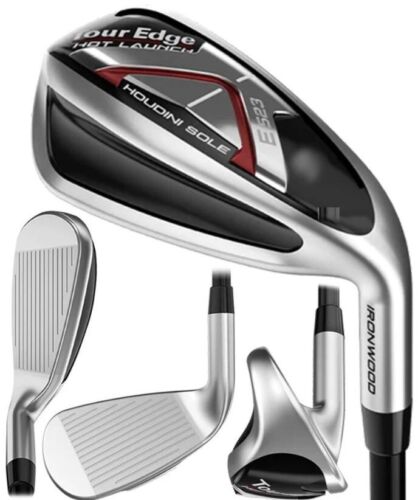 Tour Edge Hot Launch E523 Hybrid Iron-Wood Set 6-PW Steel XP85 Regular Flex NEW