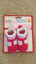 Kidgets 3d Hair Clips and Booties set 0-12 Months
