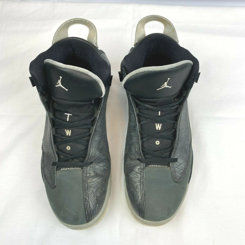 Tênis de basquete Nike Air Jordan Dub Zero carvão laser masculino 10 311046-004 - Imagem 2 de 4